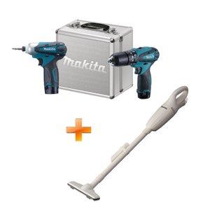 Kit Combo Parafusadeira + Parafusadeira de Impacto + Aspirador 12v Makita