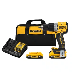 Kit Dewalt Parafusadeira/Furadeira De Impacto 1/"2  Compacta 20V + 2 Baterias 2 Ah + Carregador E Bolsa - Dcd805D2-Br