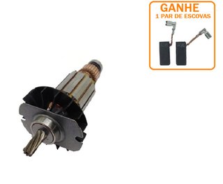 Kit Induzido F000605184 220V para Martelo Bosch GBH 2-24 D, 3611BA0xxx Original +BRINDE ESCOVA DE CARVÃO 1617000525