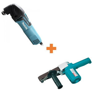 Kit Lixadeira De Cinta Makita 550W  9031-220V+ Multiferramenta Makita 320W TM3000C-220V