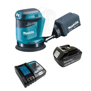 Kit Makita Lixadeira Orbital 18V Dbo480 + Bateria 18V 3Ah Bl1830B + Carregador Bivolt - Dbo480Z-Promo
