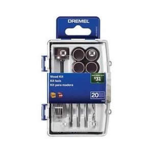 Kit De 20 Acessórios Para Madeira Micro Retífica Dremel - 733 - 26150733Ab