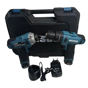 Kit Wesco Parafusadeira De Impacto 12V Ws2504 + Furadeira De Impacto 12V Ws2579 + 2 Baterias 12V 2Ah + Carregador Bivolt E Maleta - Ws1007K2