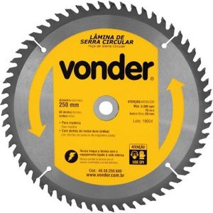 Lamina Serra Circ Videa 250X30X60D Vond 4650250600