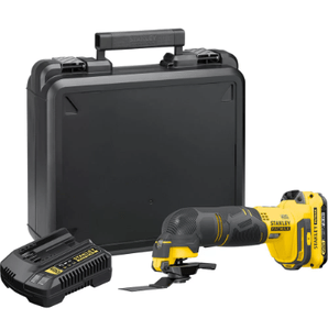 Kit Stanley Multiferramenta Oscilante 20V Max Li-Ion Com 9 Acessórios + 1 Bateria 2Ah + Carregador Bivolt E Maleta - Sct500D1K-Br