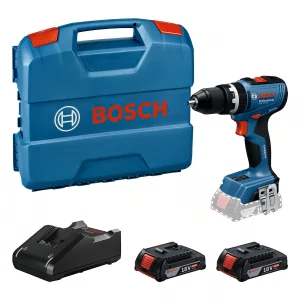 Kit Bosch Parafusadeira/Furadeira Gsb 18V-65 + 2 Baterias 2Ah + Carregador Bivolt E Maleta - 06019N31E5