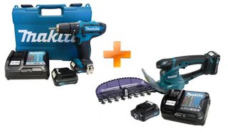 Parafusadeira a bateria 12v com Aparador de Cerca Viva Makita