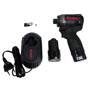 Kit Kress Parafusadeira De Impacto 1/4" 12V Brushless + 2 Baterias 2Ah + Carregador Bivolt E Maleta -  Kh204