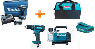 Combo Parafusadeiras Makita DHP482 + DTD152 com Maleta e Bolsa
