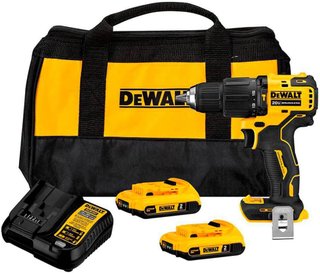 Kit Dewalt Parafusadeira/Furadeira Atomic 1/2"(13 Mm) De Impacto 20V Max* Li-Ion Brushless + 2 Baterias 2.0Ah + Carregador E Bolsa (127V) - Dcd709D2-Br