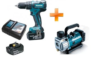 Parafusadeira Makita a Bateria 18v com Bomba a Vácuo de Brinde