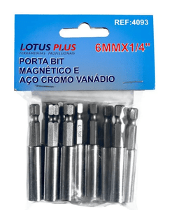 Porta Bit 6Mm 1/4  Magnetico Aço Cromo Vanadio - Vendido Unitario