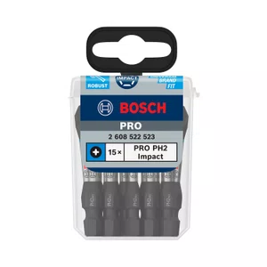 Bosch Kit De Bits Philips Ph2 Pro Impact Com 15 Peças - 2608522523