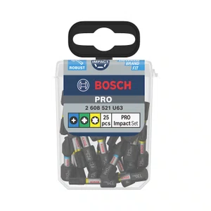 Bosch Jogo De Bits Ph/Pz/T 25Mm Pro Impact Com 25 Peças - 2608521U63