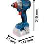 Bosch Kit Chave De Impacto Gdx 18V-285 + 2 Baterias 2Ah + Carregador Bivolt E Maleta - 06019N21E6