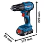 Bosch Kit Parafusadeira De Impacto Gdr 18V-215 + Parafusadeira/Furadeira De Impacto Gsb 185-Li + 2 Baterias 2Ah + Carregador Bivolt E Maleta - 06019N20E7