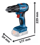 Combo Furadeira Gsb 185-Li Chave Impacto Gdr 18V-200 - Bosch