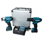 Kit Makita Furadeira/Parafusadeira Impacto 3/8" 12V (Hp333D) +  Parafusadeira Impacto 12V (Td110D) + 2 Baterias 2Ah + Carregador Bivolt E Maleta - Clx228Sax