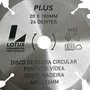 Disco Serra Videa Madeira 180Mm 24D Plus Lotus - 8658