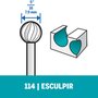 Dremel 114 Escareador Para Esculpir De Ponta Redonda De 7,9Mm