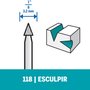 Escareador Para Esculpir Ponta Cone 3,2Mm Dremel - 118 - 2615000118