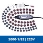 Dremel 3000 Micro Retífica C/ Eixo Flexível 82 Acessórios 220V - F0133000Gb