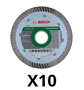 Kit 10 Unidades Disco Diamantado Turbo Fino 105Mm Expert - 2608615177 - Bosch