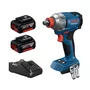 Kit Bosch Chave de Impacto GDX 18V-285 + 2 Baterias 4Ah e Carregador Bivolt