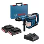 Kit Bosch Martelo GBH 18V-45C com Maleta + 2 Baterias 2Ah e Carregador Bivolt