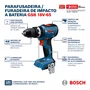 Kit Bosch Parafusadeira/Furadeira de Impacto GSB 18V-65 + 2 Baterias 2Ah e Carregador Bivolt