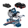 Kit Bosch Serra de Esquadria GCM 18V-254 D + 2 Baterias 4Ah e Carregador Bivolt