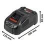COPIA-Kit Bosch Soprador GBL 18V-750 + 2 Baterias 8Ah Pro Core e Carregador 220V