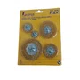 Kit Com 5 Escovas Circulares De Aço Para Limpeza Com Haste 1/4" Lotus - 4448