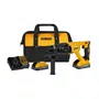 Kit Dewalt Com Martelete Perfurador/Rompedor Sds-Plus 1" Brushless 20V Max* + 2 Baterias 5Ah Power Stack + Carregador Bivolt E Bolsa - Dch133H2-Br