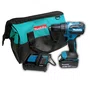 Kit Makita Furadeira/Parafusadeira 1/2" 18V  Lxt Brushless Dhp490Z + 1 Bateria 3Ah + Carregador Bivolt E Bolsa - Dhp490Wf1B-P