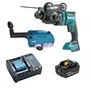 Kit Makita Martelete Combinado 18V DHR182Z + Coletor de Poeira Dx05 + Bateria 18V 4Ah + Carregador Bivolt - KIT-DHR182Z