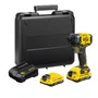 Kit Stanley Parafusadeira Impacto 1/4" 20V Brushless + 2 Baterias 2Ah + Carregador E Maleta - Sbi810D2K-Br