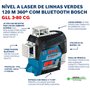 Nível À Laser C/ 3 Linhas Verdes 360  Gll 3-80Cg - 0601063T01 - Bosch