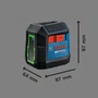 Bosch Pro Gll2Xg Nível Laser De Linhas Cruzadas Verdes + Tripé Bt120 - 06010653G1