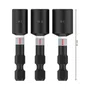 Bosch Kit De Soquetes 50Mm Pro Impact Com 3 Peças - 2608521U65